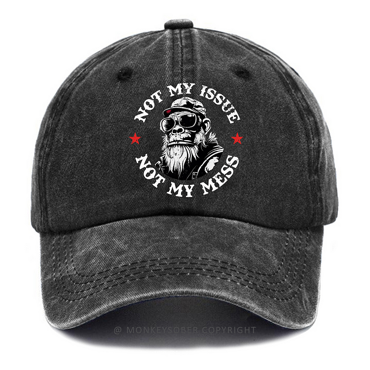 Not My Issue, Not My Mess Washed Baseball Caps