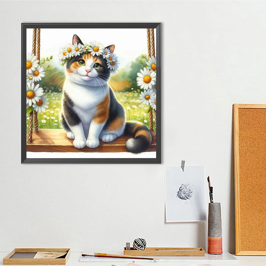 Diamond Painting - Full Round Drill - Cat(Canvas|Canvas|40*40cm)
