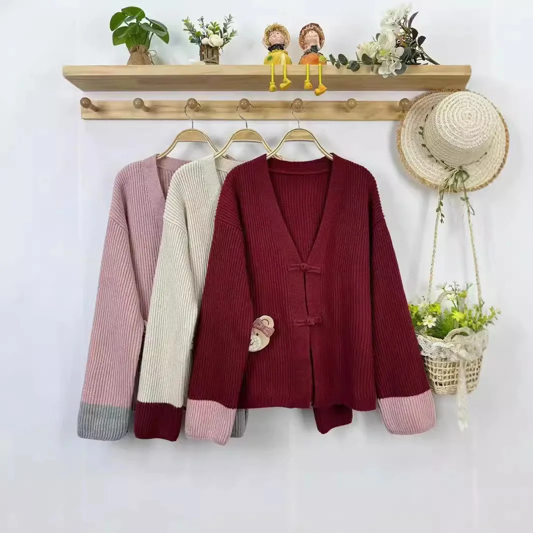 Chicfifth Sweater Women Winter Long Sleeve High Quality Autumn Vintage Top Knitted Cardigan