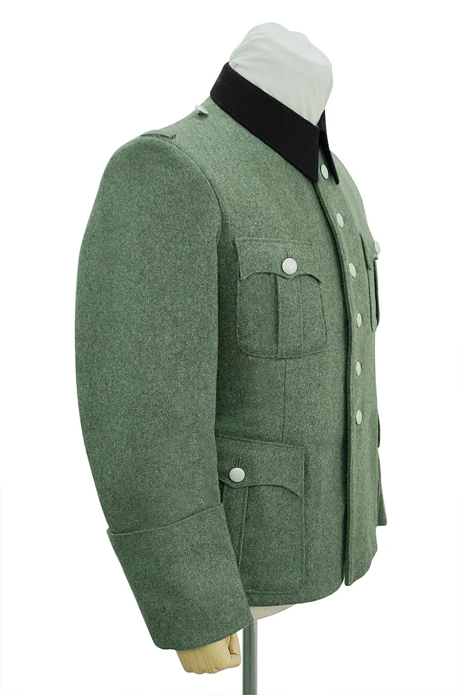   Elite German M1941 Officer Wool Service Tunic Jacket Black Collar German-Uniform