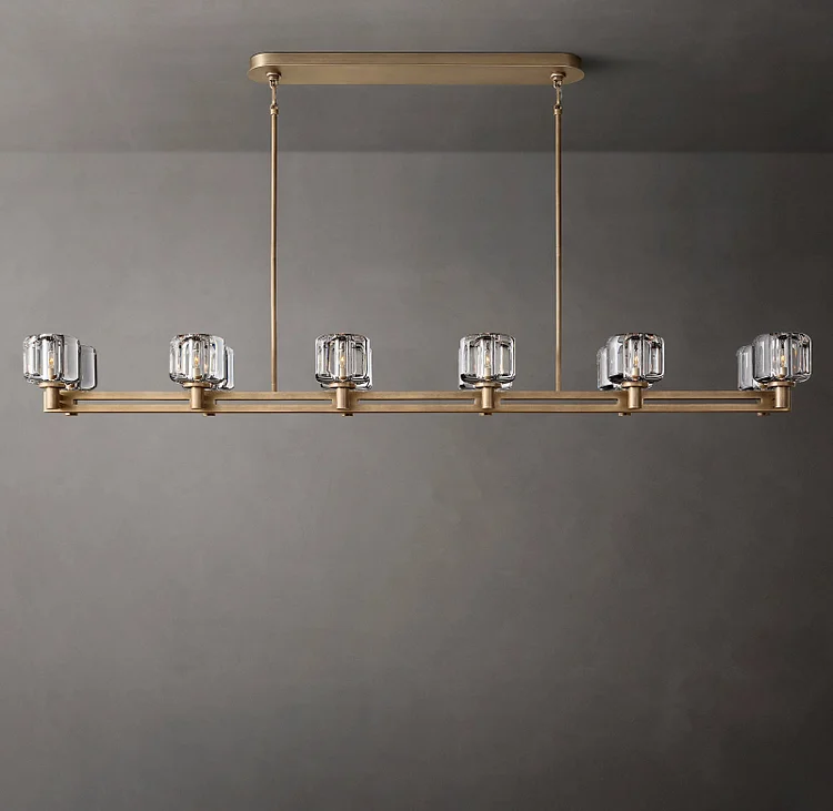 Demaret Double Linear Chandelier 72" for Dinning Room, Bedroom, Dining Table Vjlight