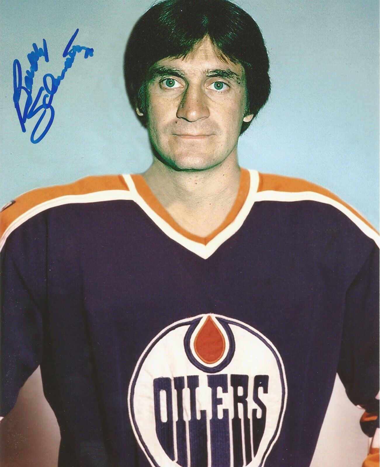 BOBBY SCHMAUTZ SIGNED EDMONTON OILERS 8x10 Photo Poster painting with COA