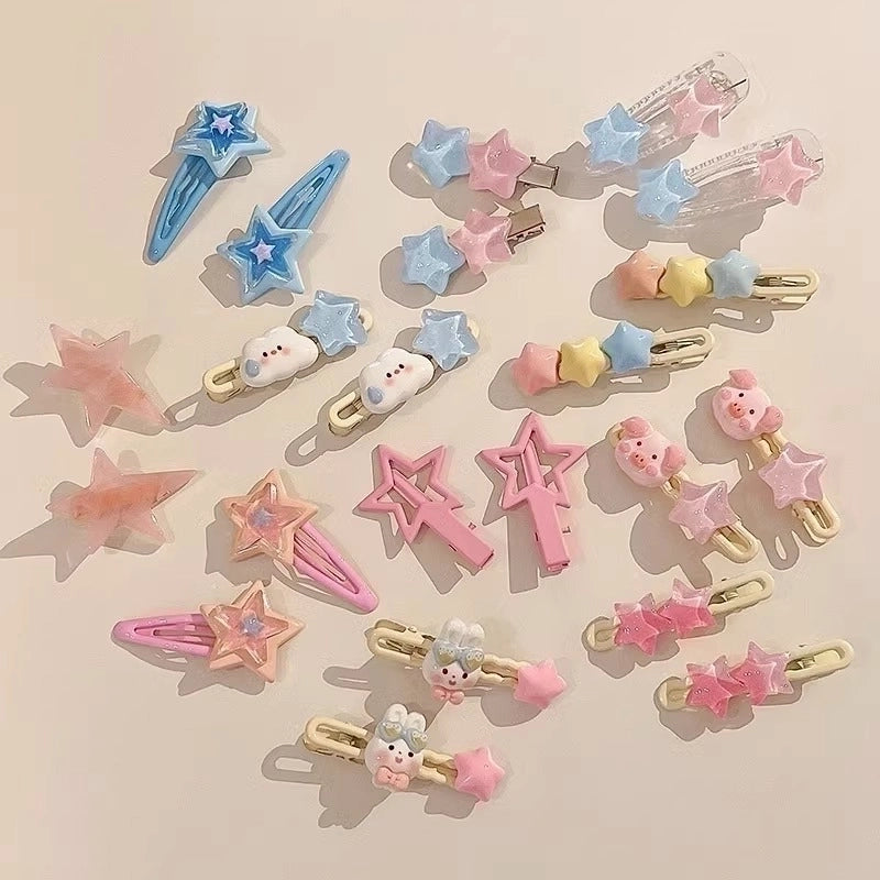 Women’s Cute Clouds Star Plastic Hair Clip