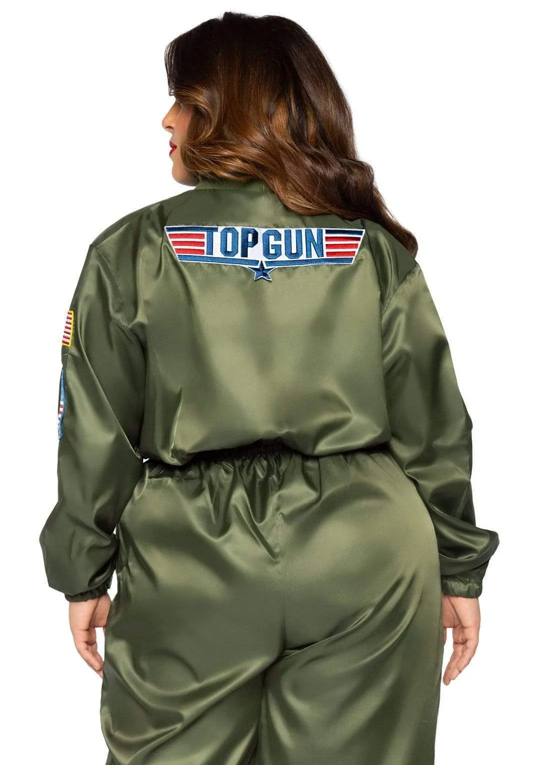Plus Top Gun Costume Parachute Flight Suit