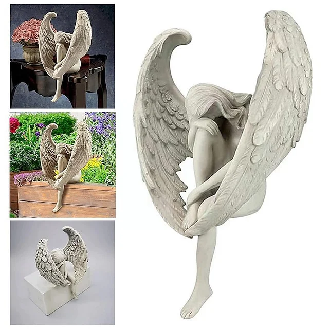 Creative Sculpture Decoration Redemption Angel Statue Jewelry Redemption Statuette Garden Home Decoration