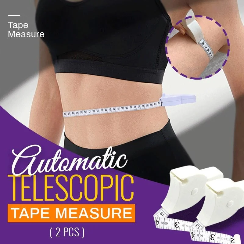 Automatic Telescopic Tape Measure（1 pack = 2 pieces, one black and one white）