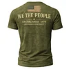 250th Anniversary USA Army Green T-Shirt - Patriotic American Flag Design For Men by Inlyline