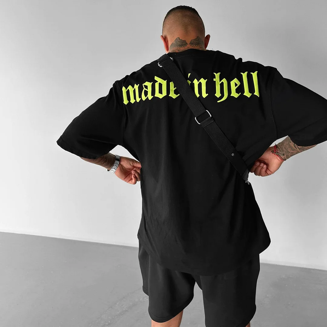 Oversize Made In Hell Tee、、URBENIE
