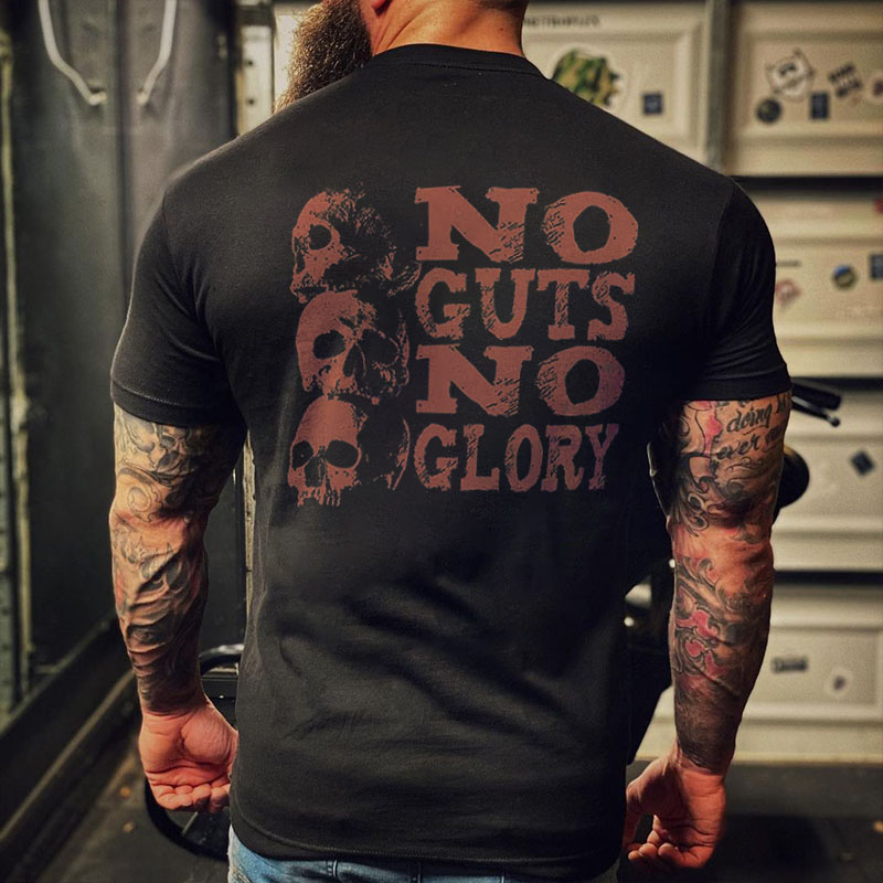 Livereid No Guts No Glory Printed Men's T-shirt - Livereid