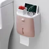 Home Bathroom Toilet Roll Paper Tissue Storage Box Waterproof