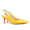 Women's 60mm Kitten Heel Slingback Red Bottom Pumps Patent Wedding Shoes