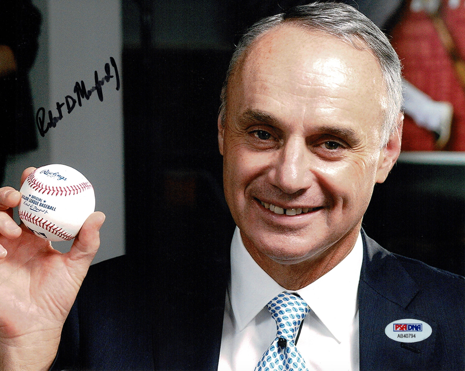 Rob Manfred signed autographed 8x10 Photo Poster painting! MLB Commissioner! RARE! PSA COA! 8273