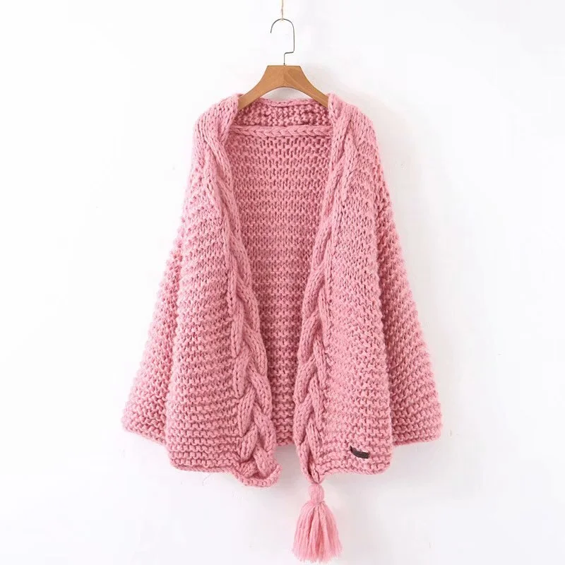 Handmade sweaters cardigan top long sleeve winter outwear casual special fashion pink blue grey women mohair white sweaters