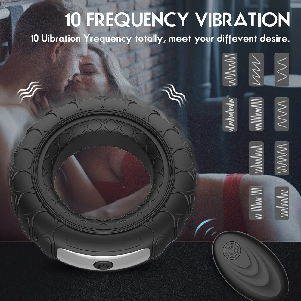 Billionm Powerful Silicone Vibrating Ring Penis Delay Intercourse Ejaculation Trainer Vibrator Massager Erection Cock Luck Man Sex Toy 319-0