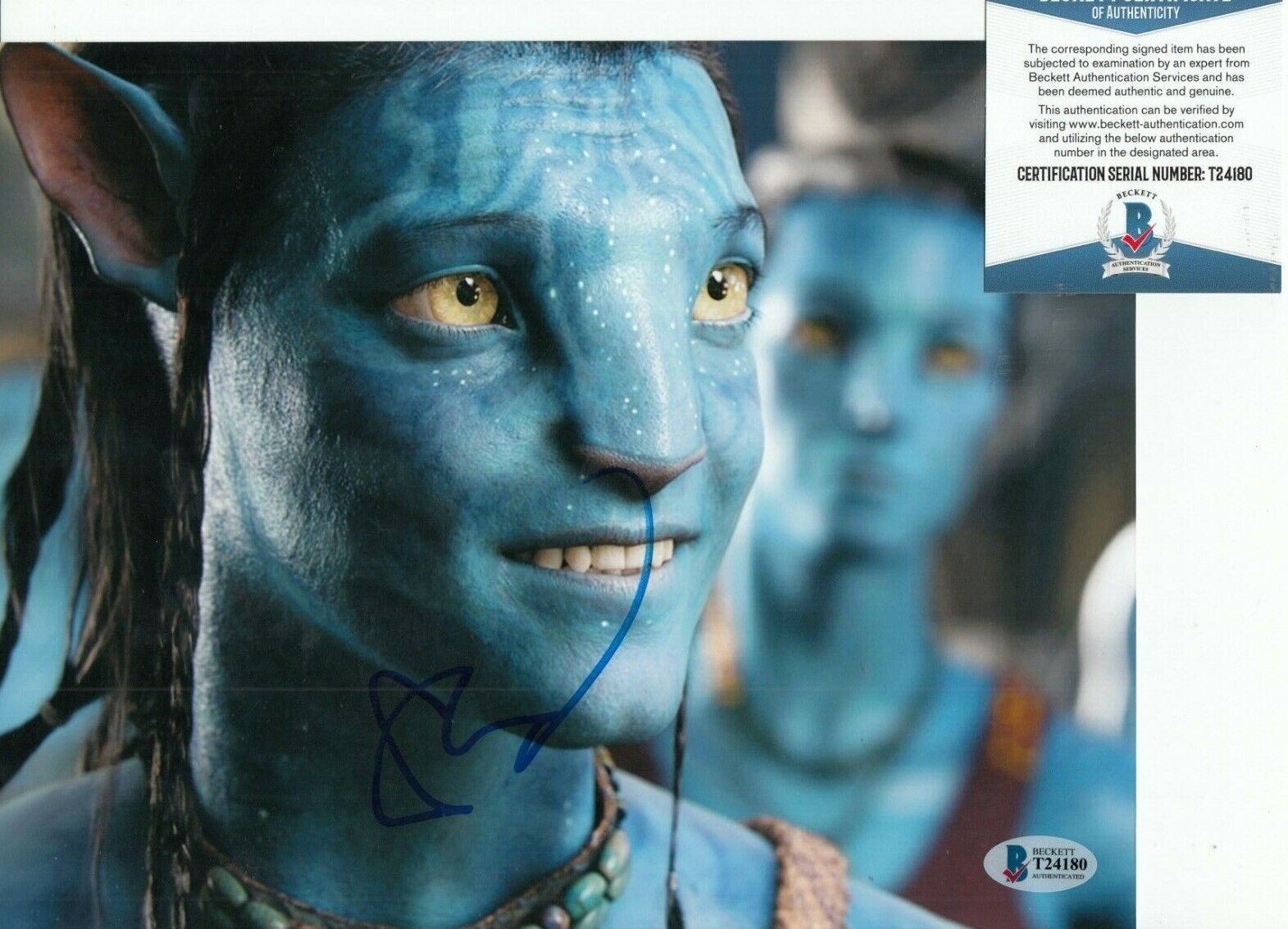 SAM WORTHINGTON signed (AVATAR) autograph *Jake Sully* 8X10 Photo Poster painting BAS BECKETT #3