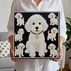 DIY Pearl Painting Puppy for Home Wall Decor with Frame(30*30cm)