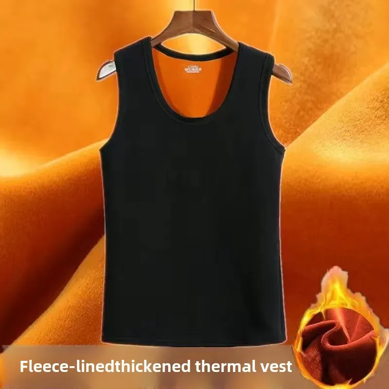 Lidudu 【HOT】Clearance Sale Winter Gold Fleece Thickened Men's Ultra Soft Warmvest Base Layer Cotton Vest For Youths