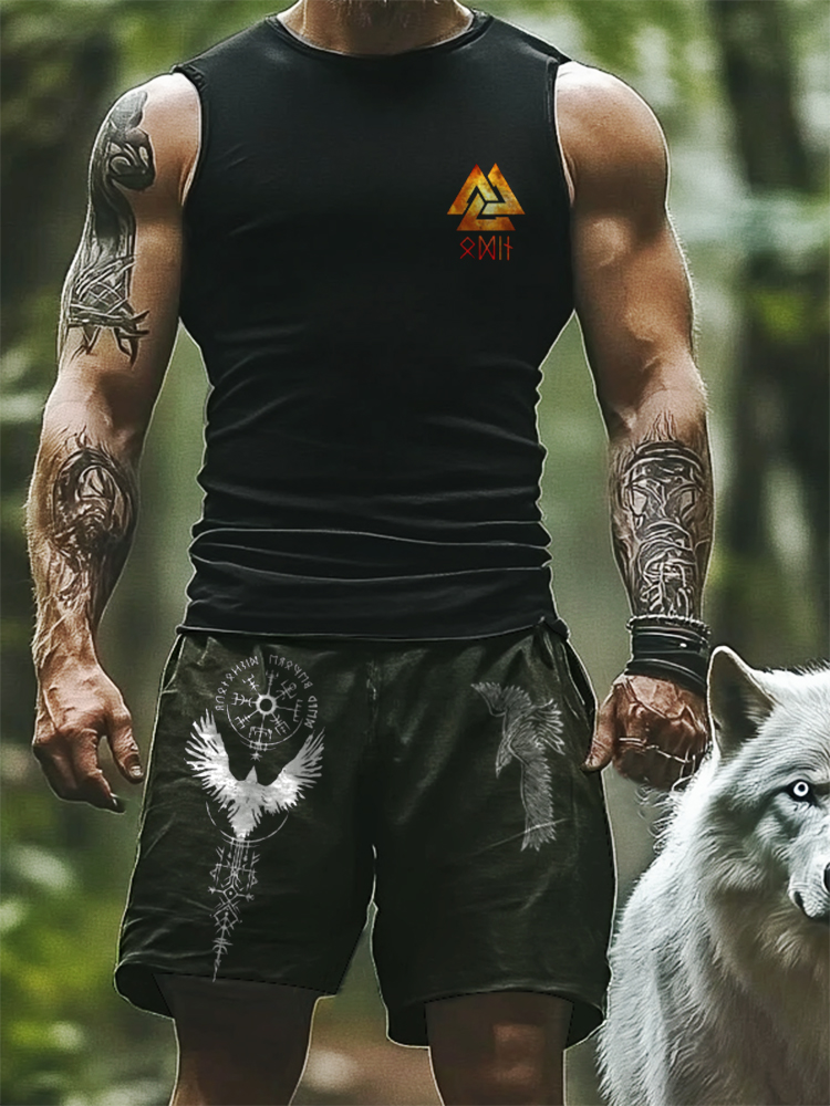 Men's Viking Ancient Rune Odin Knot Totem Vest / Rvogue / Rvogue