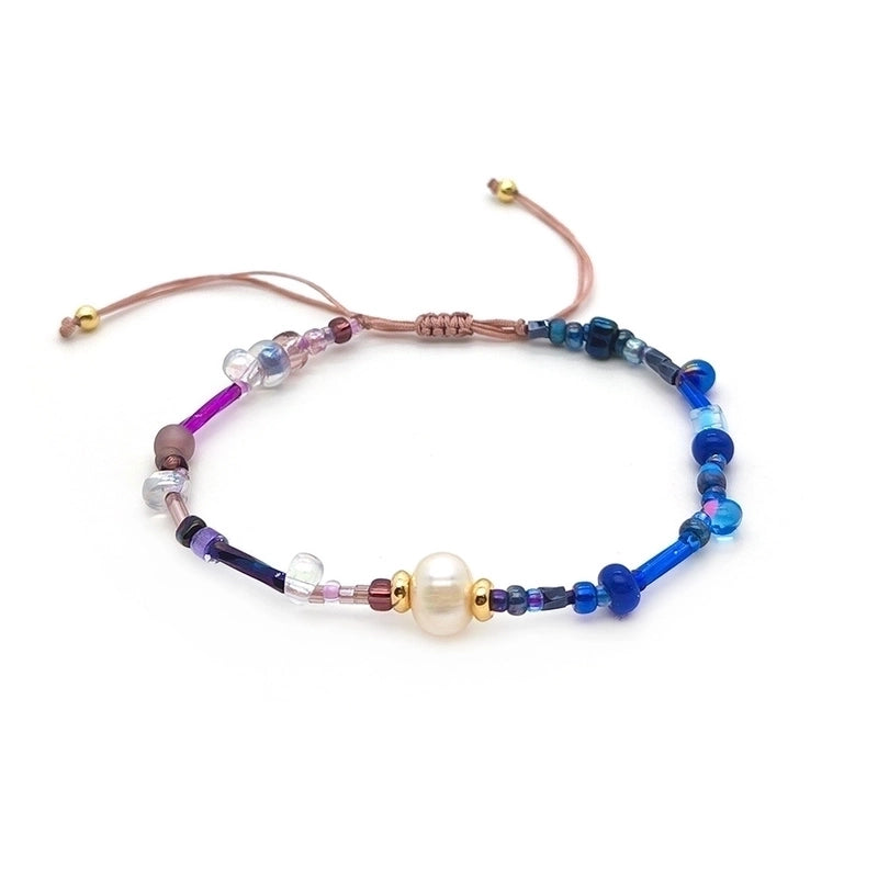 Minimalist Classic Style Round Freshwater Pearl Seed Bead Beaded Plating 18k Gold Plated Women’s Bracelets