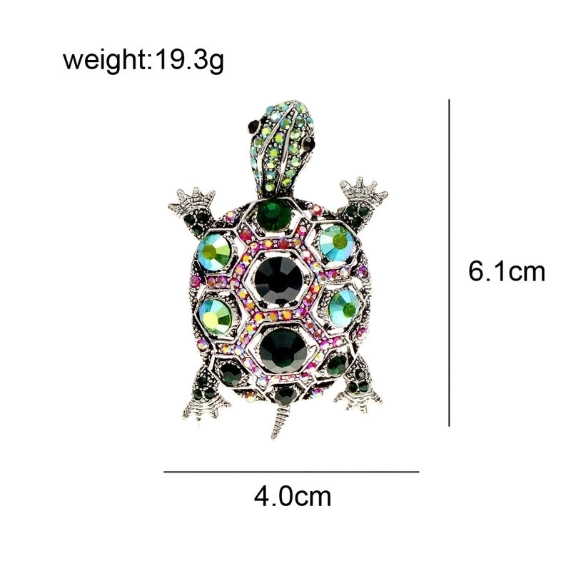 Classic Style Pin Tortoise Metal Rhinestone Women’S Brooches