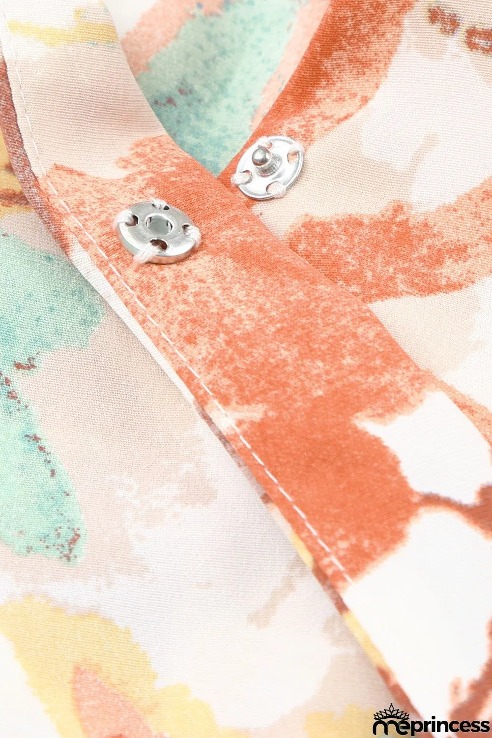 Floral Print Wrap Long Sleeve Blouse