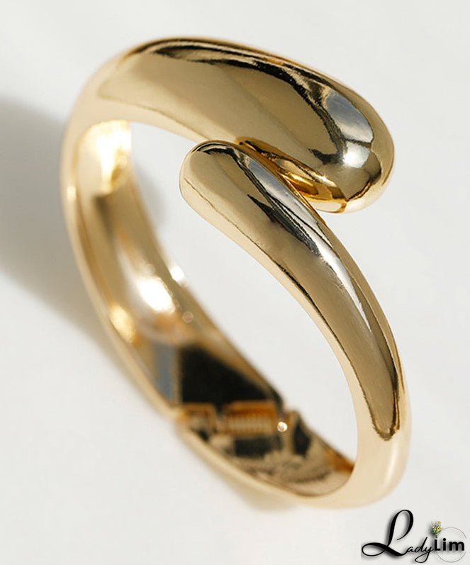 Fine Gold Sterling Silver Overgild Smooth Surface Cuff