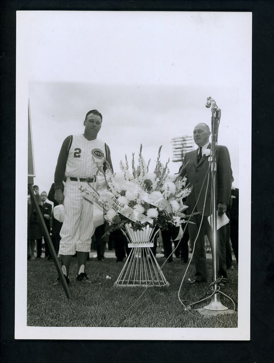 1965 Cincinnati Reds Opening Day Official Press Photo Poster painting Dick Sisler 2B2B