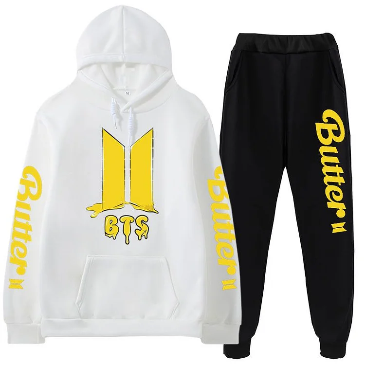 방탄소년단 Butter Creative Print Hoodie Suit