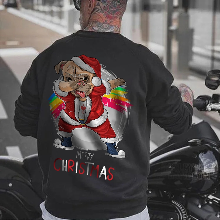 Crsm Puppystyle Santa Claus Christmas Winter Warm Sweatshirt