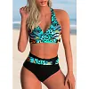 2022 New Swimsuit Sexy High Waist Printed Women Bikini Set Beachwear Push Up Bathing Suit Female Swimwear Two Piece