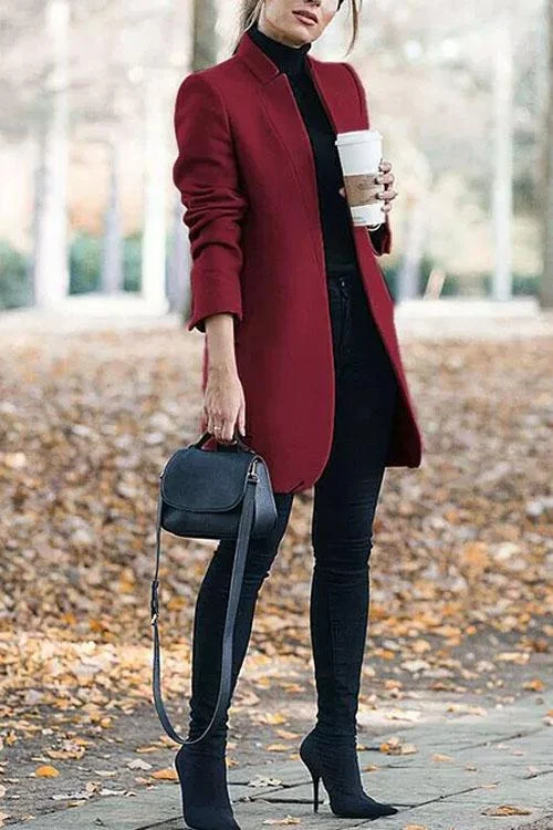 Stand Collar Barret Long Coat