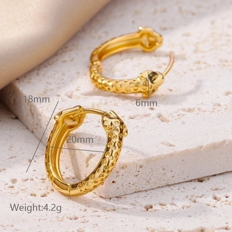 1 Pair Minimalist Solid Color Plating 304 Stainless Steel 18K Gold Plated Earrings
