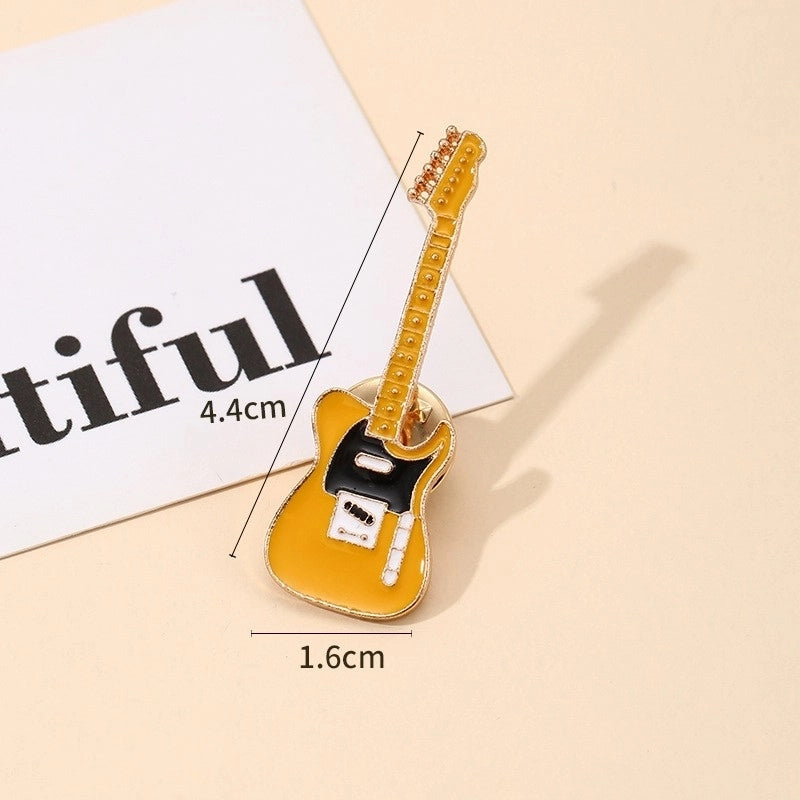 Casual Minimalist Pin Guitar Alloy Enamel Unisex Brooches