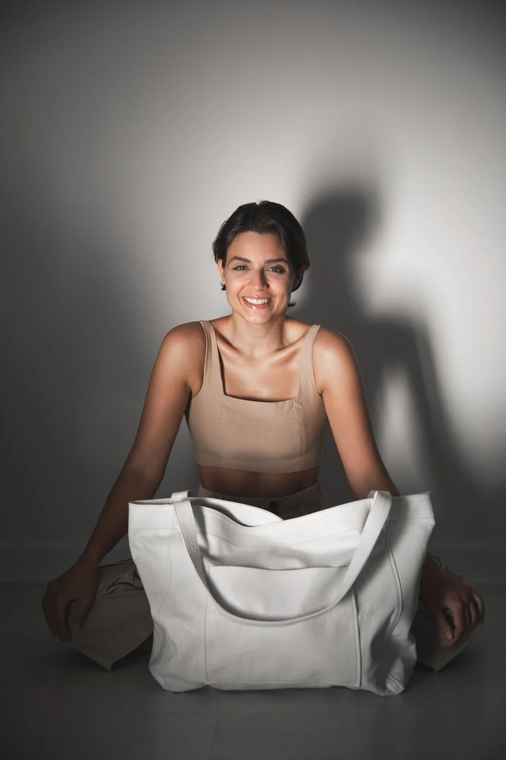 With Pocket Women's Large Bag Soft Leather Hand Shoulder Large Capacity New Tote Women's Bag