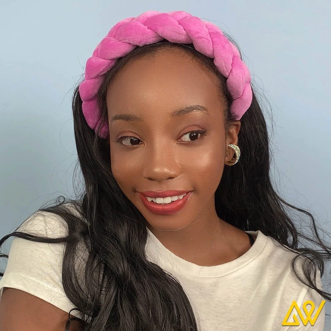 Thick sponge braid hair hoop-AW3080