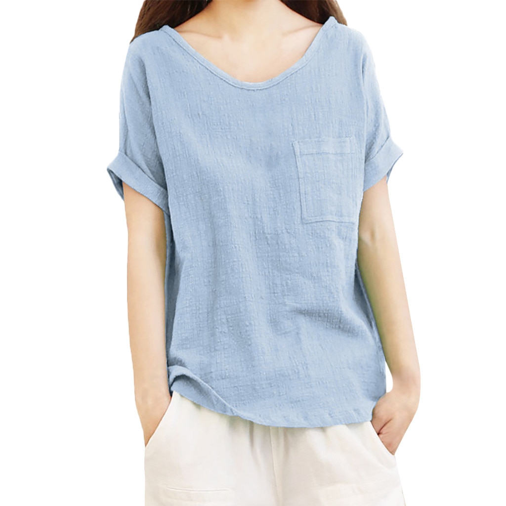 Women's Summer Cotton And Linen T-shirts