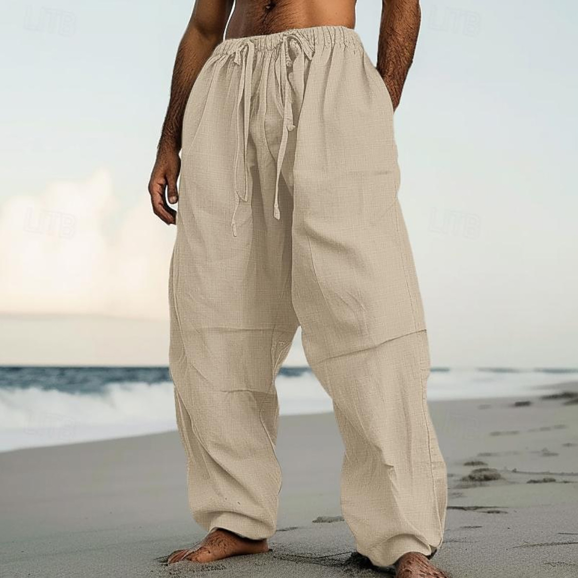 Outdoor Trend Casual Beach Straight Leg Pants Vegan Comfortable Everyday Pants