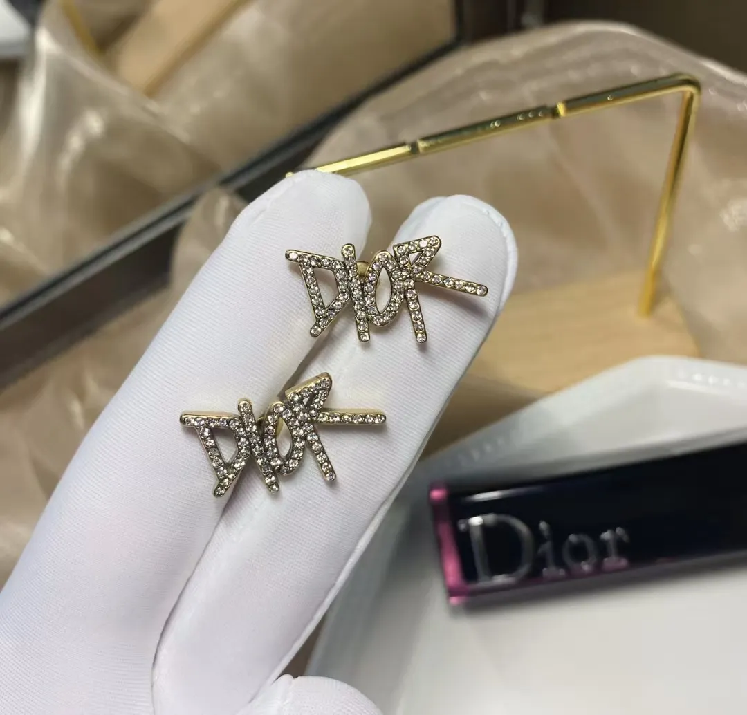 Dior Letters Stud Earrings