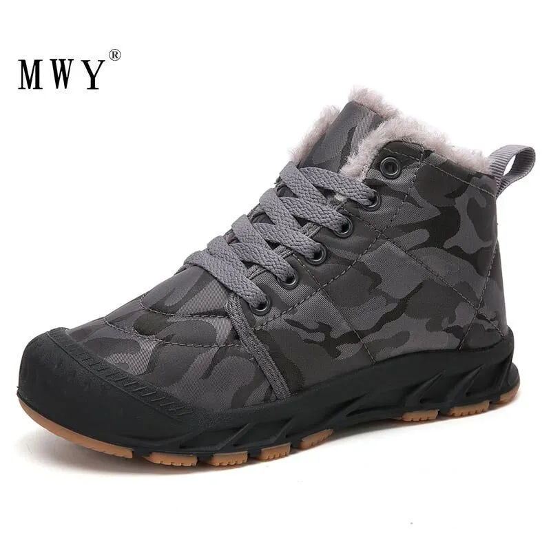 Winter Warm Plush Kids Shoes Children Boots Breathable  Boys Sneakers Non-slip Girls Boots Fashion Children Casual Walking Shoes