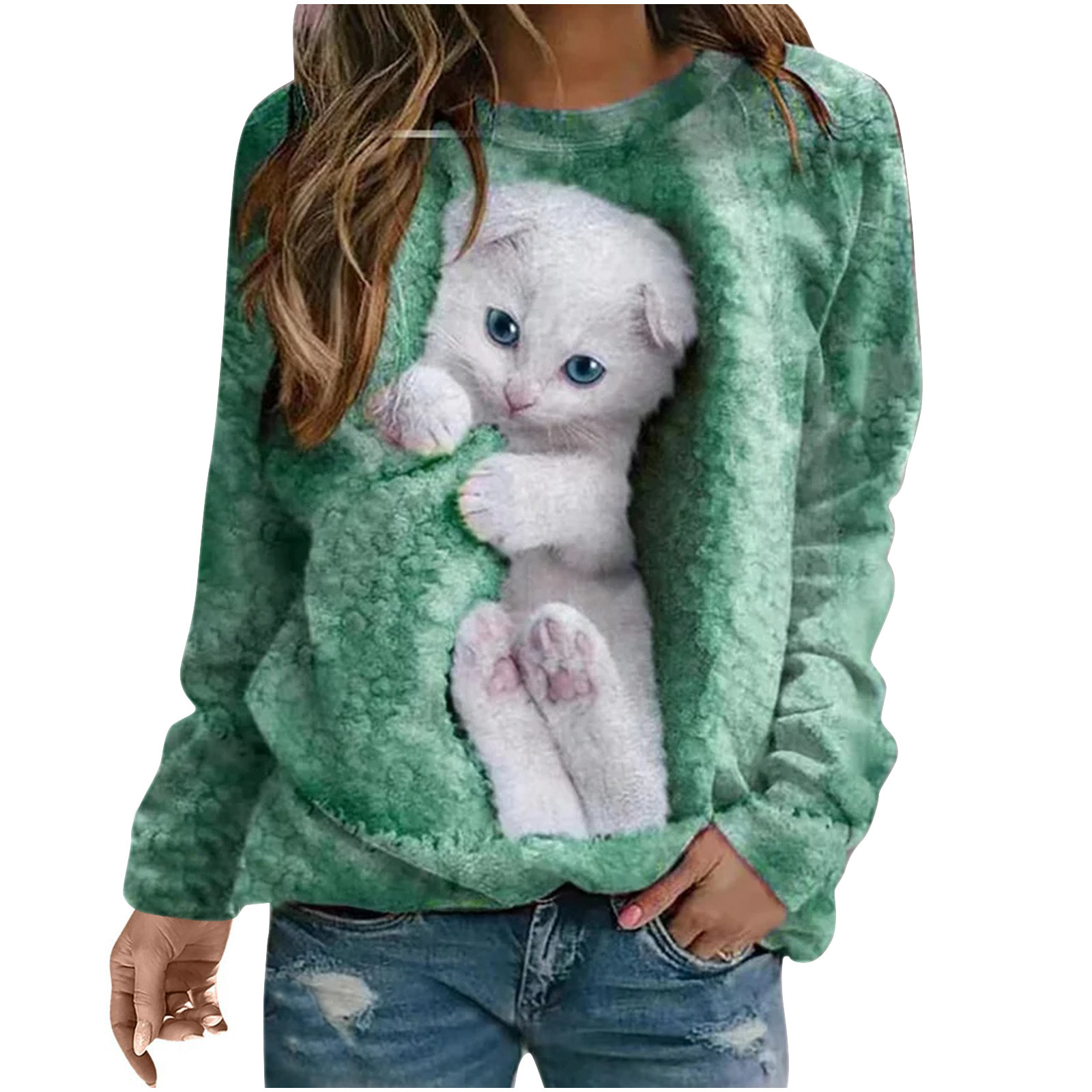 Gamezwind Women Sweatshirts Cute Print Tops Long Sleeve Pullovers Fashion Outerwear Youthful Woman Clothes New In Hoodies & Sweatshirts