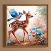 Diamond Painting-DIY Round Drill Elk Blue(40*40CM)