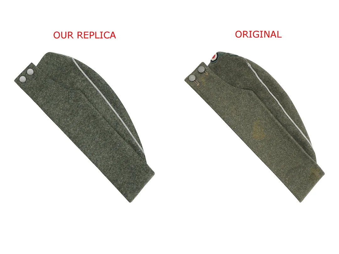   Wehrmacht Elite M1942 Field Grey Wool Overseas Cap German-Uniform