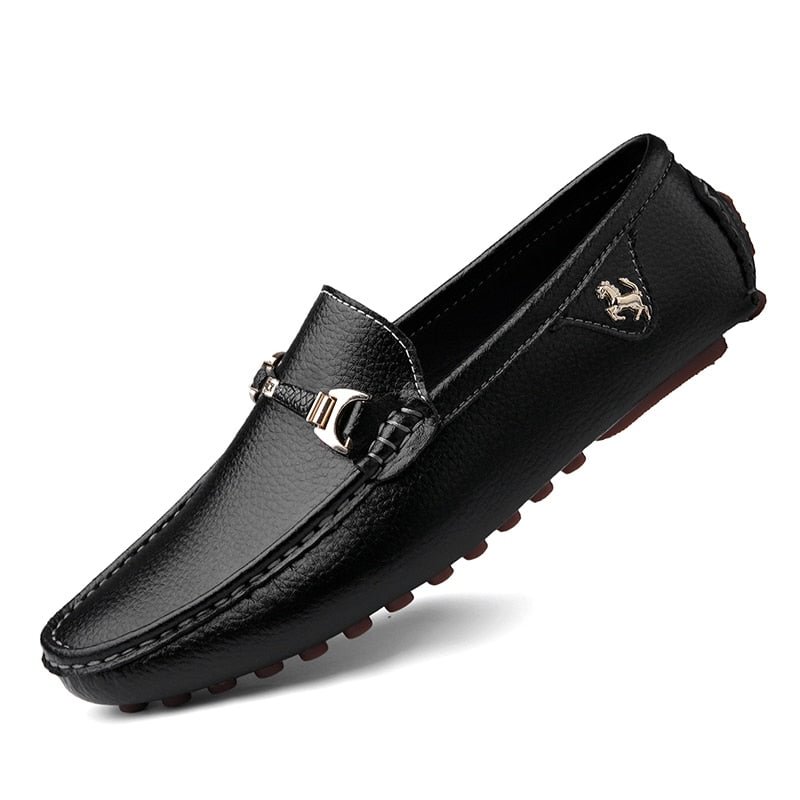 YRZL Loafers Men Luxury Fashion Driving Flats Black White Slip-on Shoes Minimalist Style Casual Leather Shoes Men Shoes Size 48