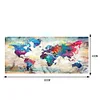 (US Only)World Map Oil Paint By Numbers Kits Canvas Picture DIY Wall Art Craft Color