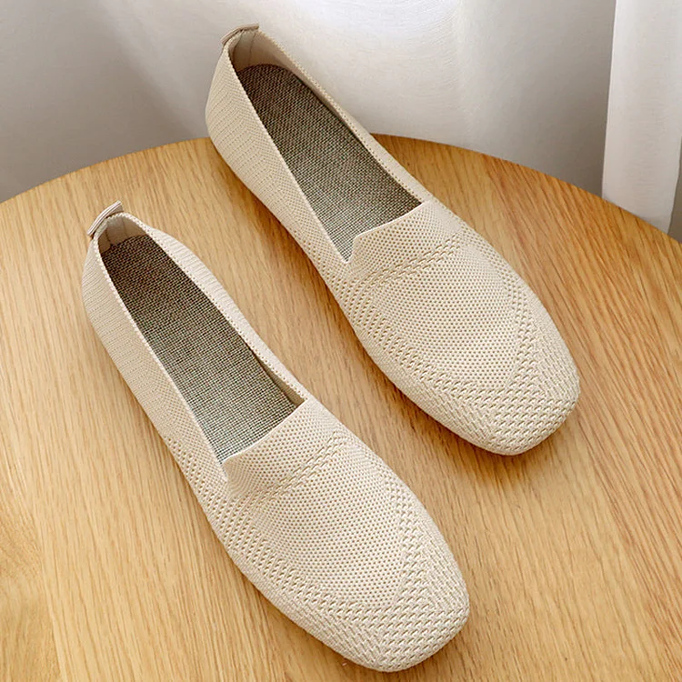 Vanccy Mesh Ballet Flats Women Square Toe Daily Loafers QueenFunky