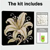 (30x30cm)DIY Lily Flower Pearl Painting Kit With Inner Frame Home Decor