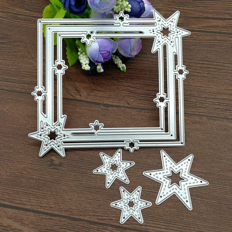 Star Frame Carbon steel Die Cutting Dies Scrapbooking Embossing Dies Cut Stencils DIY Decoration metal Paper Cards Template