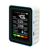 5-in-1 Indoor Air Quality Monitor USB Charging CO2 Detector with Temperature Humidity TVOC Display for Home Office Classroom Safety Monitoring