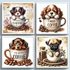 (Multi-Style) Dog Coffee Cup-11CT Stamped Cross Stitch 40*40cm/15.75*15.75in tapestrymarket