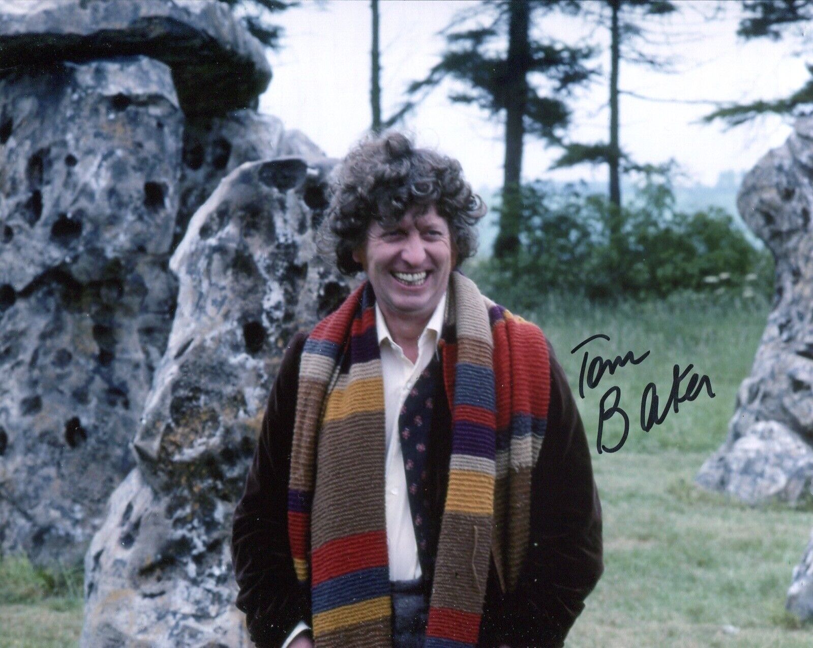 Actor Tom Baker signed 8x10 DOCTOR WHO Photo Poster painting REF:BB4 - UACC DEALER